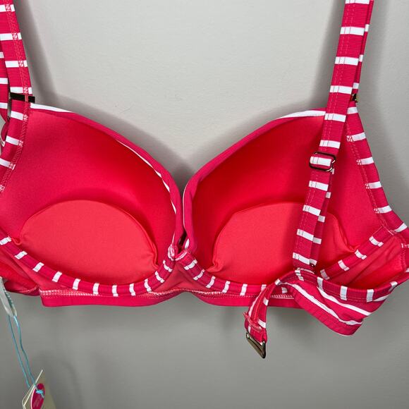 Sea Level Australia Chamarel Cross Front Moulded Underwire NWT Bikini Top  US 4 - Picture 12 of 12
